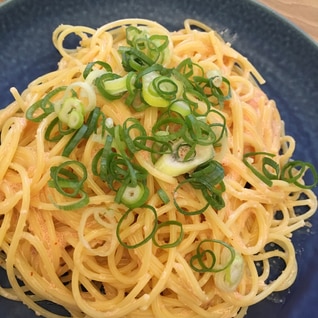 マヨネーズで明太パスタ♪